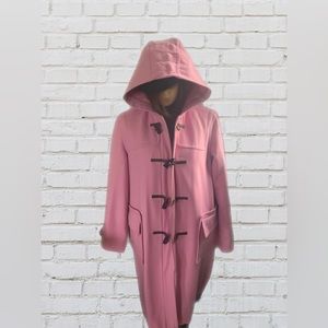 COPY - BNWT Isaac Mizrahi x Target Womens Hooded Duffle Wool Long Coat Pink